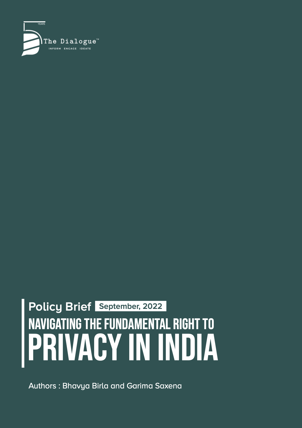 Policy Brief: Navigating the Fundamental Right to Privacy in India ...
